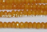 CCN4120 15.5 inches 4*6mm faceted rondelle candy jade beads