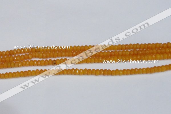CCN4120 15.5 inches 4*6mm faceted rondelle candy jade beads
