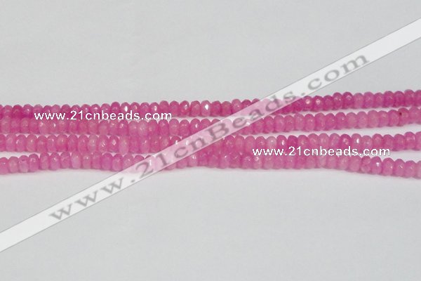 CCN4123 15.5 inches 4*6mm faceted rondelle candy jade beads