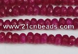 CCN4124 15.5 inches 4*6mm faceted rondelle candy jade beads