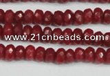 CCN4127 15.5 inches 4*6mm faceted rondelle candy jade beads