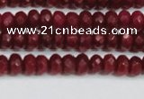 CCN4128 15.5 inches 4*6mm faceted rondelle candy jade beads