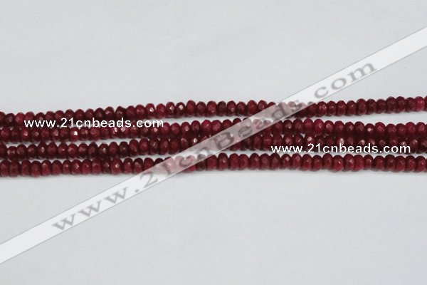 CCN4128 15.5 inches 4*6mm faceted rondelle candy jade beads