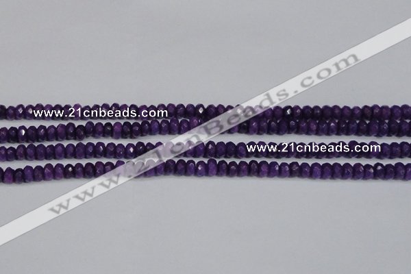 CCN4132 15.5 inches 4*6mm faceted rondelle candy jade beads