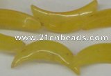 CCN415 15.5 inches 8*30mm curved moon candy jade beads wholesale