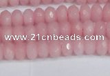 CCN4154 15.5 inches 5*8mm faceted rondelle candy jade beads