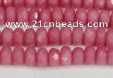 CCN4155 15.5 inches 5*8mm faceted rondelle candy jade beads