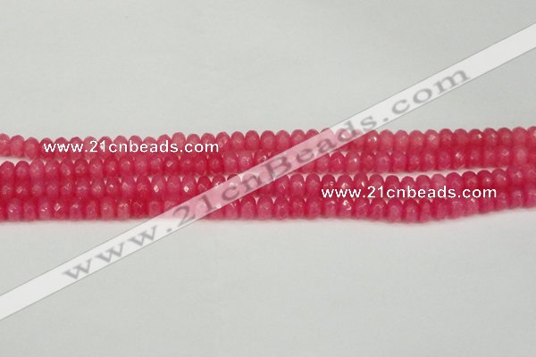 CCN4156 15.5 inches 5*8mm faceted rondelle candy jade beads