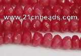 CCN4157 15.5 inches 5*8mm faceted rondelle candy jade beads