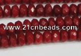 CCN4158 15.5 inches 5*8mm faceted rondelle candy jade beads