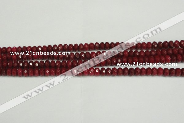 CCN4159 15.5 inches 5*8mm faceted rondelle candy jade beads