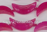 CCN416 15.5 inches 8*30mm curved moon candy jade beads wholesale