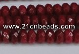 CCN4160 15.5 inches 5*8mm faceted rondelle candy jade beads