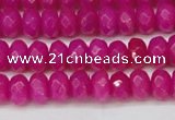 CCN4161 15.5 inches 5*8mm faceted rondelle candy jade beads