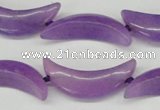 CCN418 15.5 inches 8*30mm curved moon candy jade beads wholesale