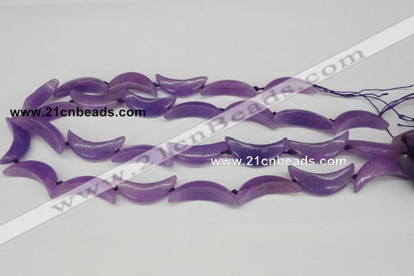 CCN418 15.5 inches 8*30mm curved moon candy jade beads wholesale