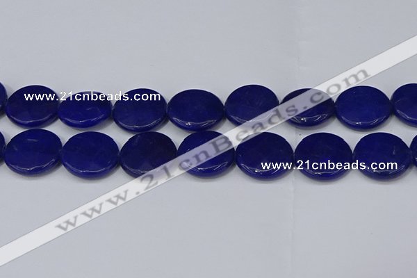 CCN4189 15.5 inches 20mm faceted coin candy jade beads wholesale