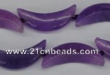 CCN419 15.5 inches 8*30mm curved moon candy jade beads wholesale