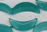 CCN421 15.5 inches 8*30mm curved moon candy jade beads wholesale