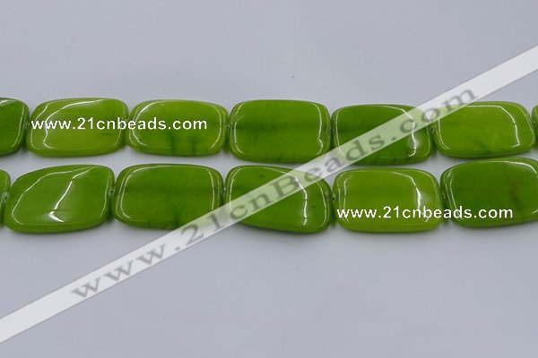 CCN4211 15.5 inches 30*40mm rectangle candy jade beads wholesale