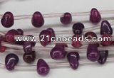 CCN431 15.5 inches Top-drilled 6*9mm teardrop candy jade beads