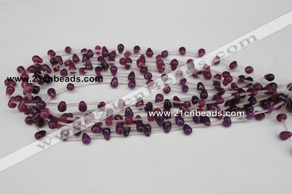 CCN431 15.5 inches Top-drilled 6*9mm teardrop candy jade beads