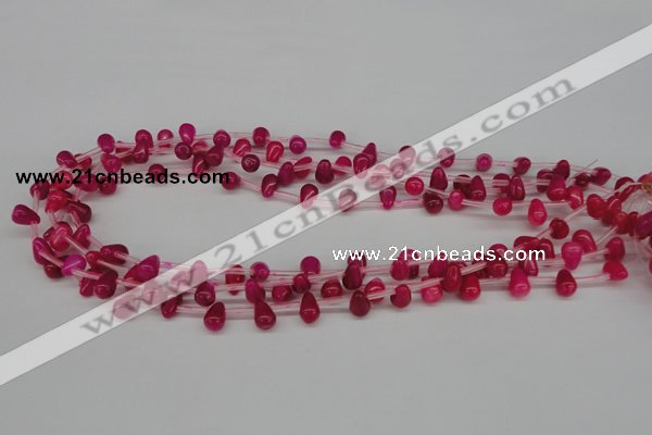 CCN435 15.5 inches Top-drilled 6*9mm teardrop candy jade beads