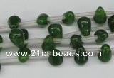 CCN439 15.5 inches Top-drilled 6*9mm teardrop candy jade beads