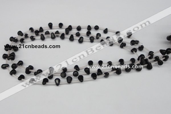 CCN442 15.5 inches Top-drilled 6*9mm teardrop candy jade beads