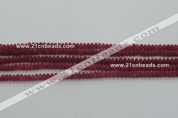 CCN4501 15.5 inches 3*5mm rondelle matte candy jade beads