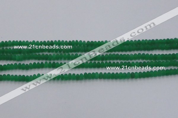 CCN4503 15.5 inches 3*5mm rondelle matte candy jade beads