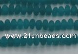 CCN4505 15.5 inches 3*5mm rondelle matte candy jade beads