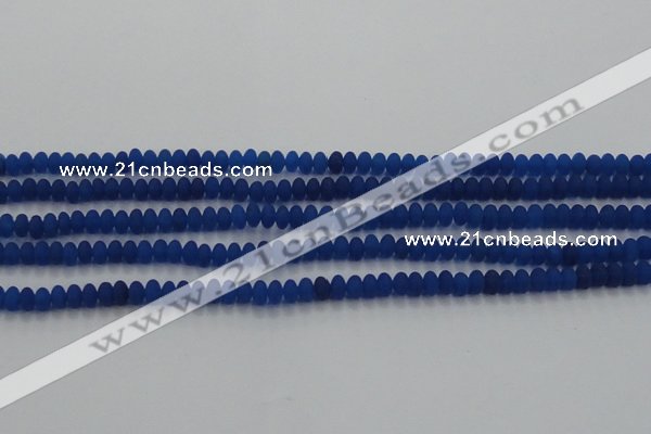CCN4507 15.5 inches 3*5mm rondelle matte candy jade beads