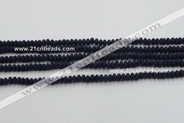 CCN4508 15.5 inches 3*5mm rondelle matte candy jade beads