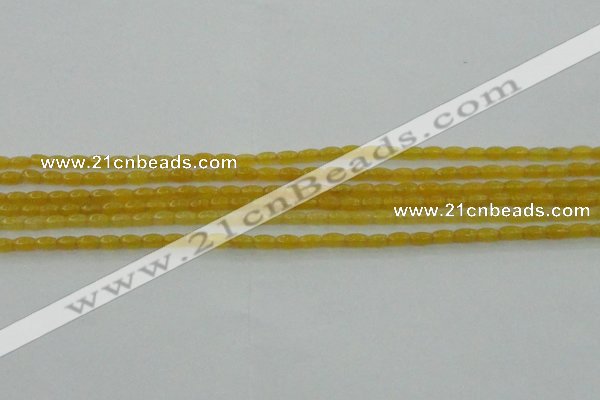 CCN4511 15.5 inches 3*5mm rice candy jade beads wholesale