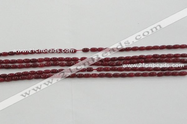 CCN4513 15.5 inches 3*5mm rice candy jade beads wholesale