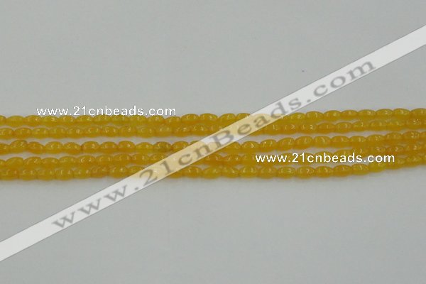 CCN4518 15.5 inches 4*6mm rice candy jade beads wholesale