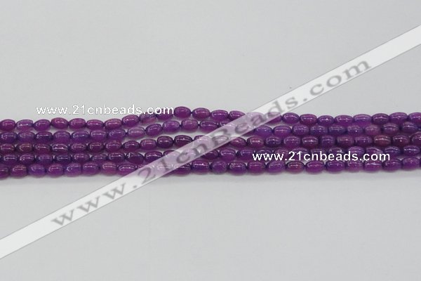 CCN4519 15.5 inches 4*6mm rice candy jade beads wholesale