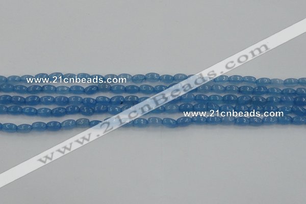 CCN4521 15.5 inches 4*6mm rice candy jade beads wholesale