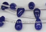 CCN455 15.5 inches Top-drilled 8*12mm teardrop candy jade beads