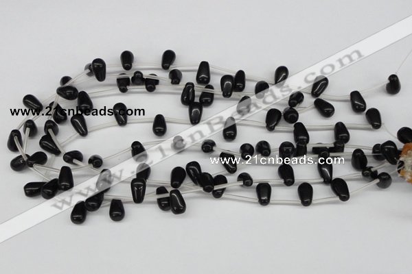 CCN458 15.5 inches Top-drilled 8*12mm teardrop candy jade beads