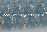 CCN4617 15.5 inches 10mm round candy jade with rhinestone beads