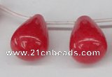 CCN466 15.5 inches Top-drilled 18*25mm teardrop candy jade beads