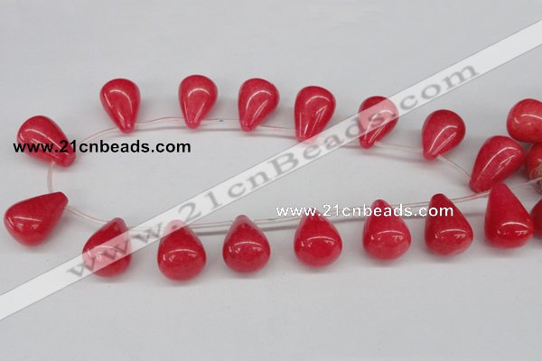 CCN466 15.5 inches Top-drilled 18*25mm teardrop candy jade beads