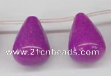 CCN467 15.5 inches Top-drilled 18*25mm teardrop candy jade beads