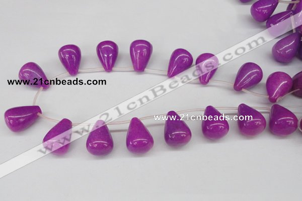 CCN467 15.5 inches Top-drilled 18*25mm teardrop candy jade beads