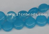 CCN480 15.5 inches 12mm flat round candy jade beads wholesale