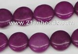 CCN485 15.5 inches 14mm flat round candy jade beads wholesale