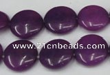 CCN491 15.5 inches 16mm flat round candy jade beads wholesale