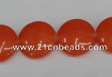 CCN496 15.5 inches 20mm flat round candy jade beads wholesale